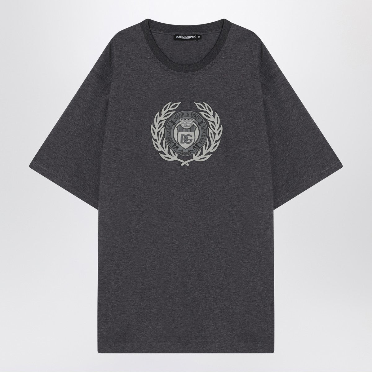 Dolce & Gabbana Dolce&Gabbana Gray cotton T-shirt with print Dolce & Gabbana 