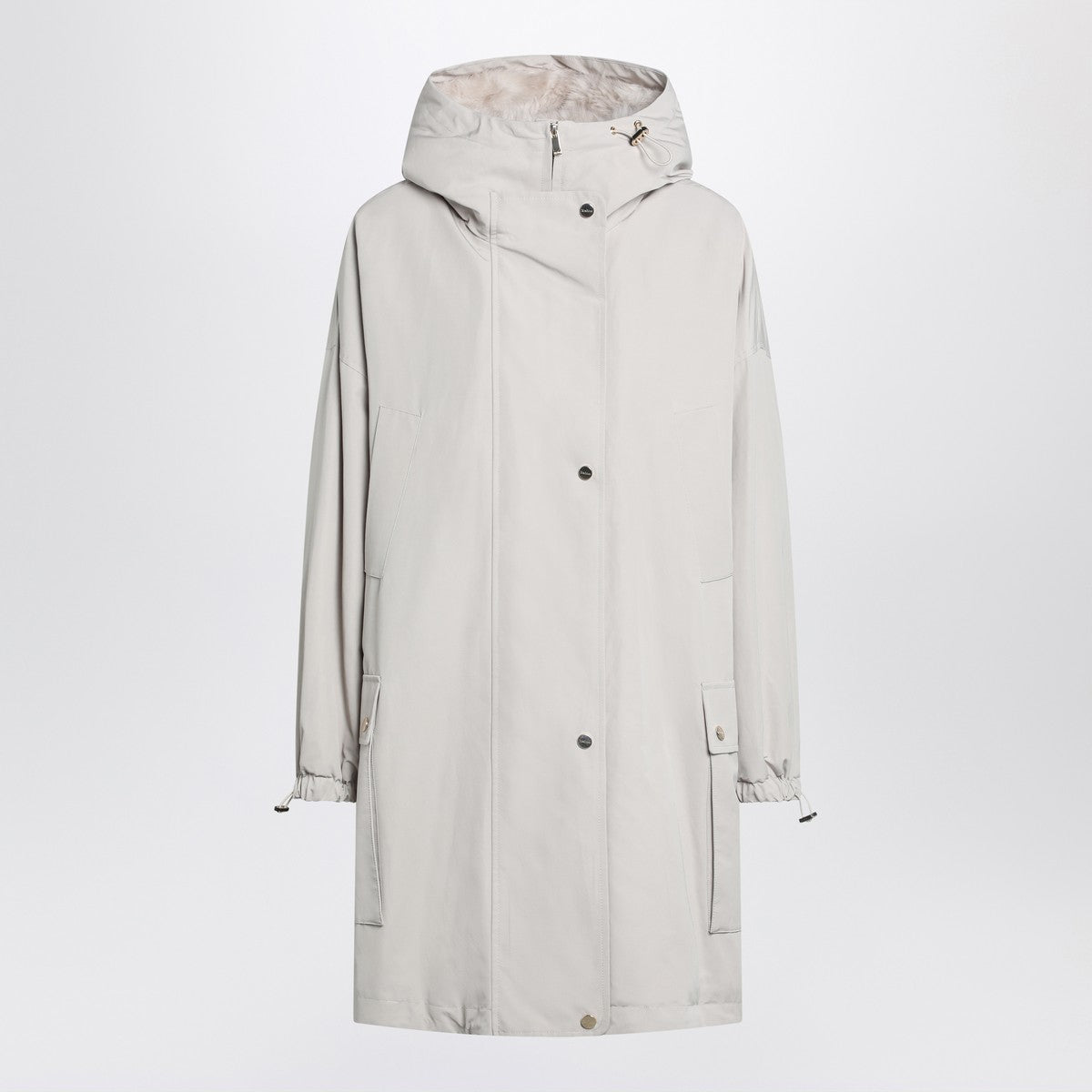 Max Mara Studio Light beige cotton blend parka Max Mara Studio 
