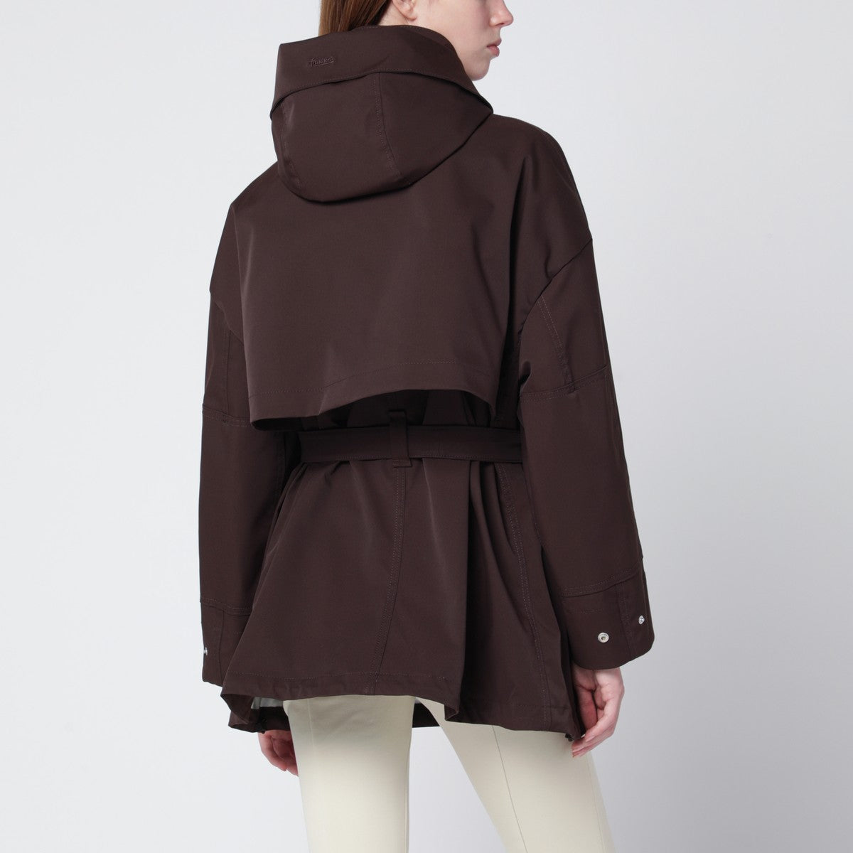 HERNO Short Laminar coffee-colored parka HERNO 