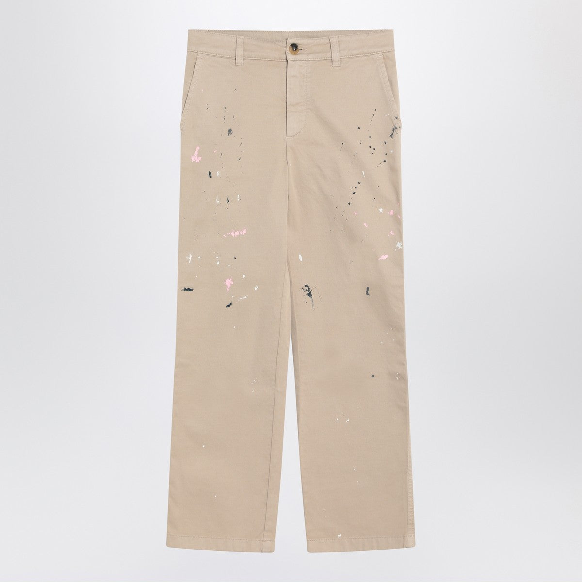 Golden Goose Beige trousers with splatter details Golden Goose 