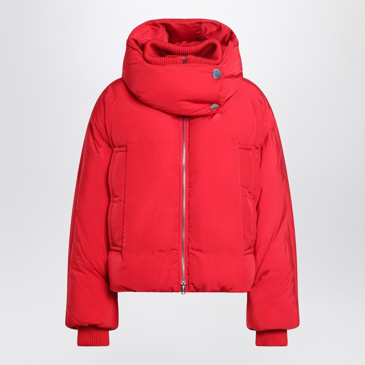 Sportmax Red water-repellent cropped down jacket Sportmax 