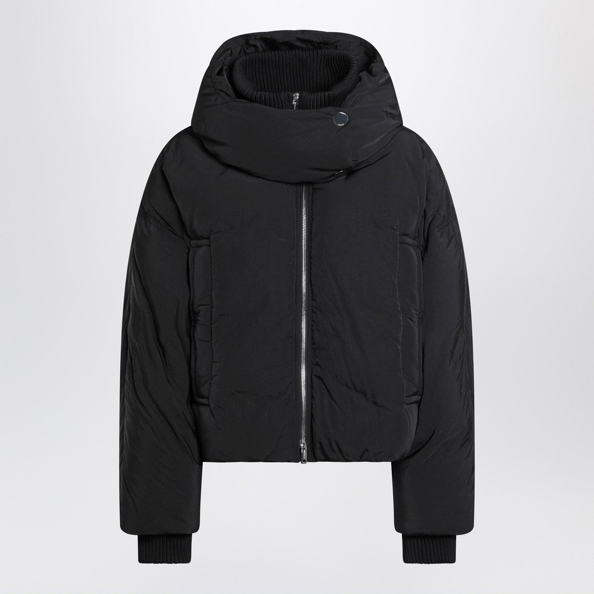 Sportmax Black water-repellent cropped down jacket Sportmax 