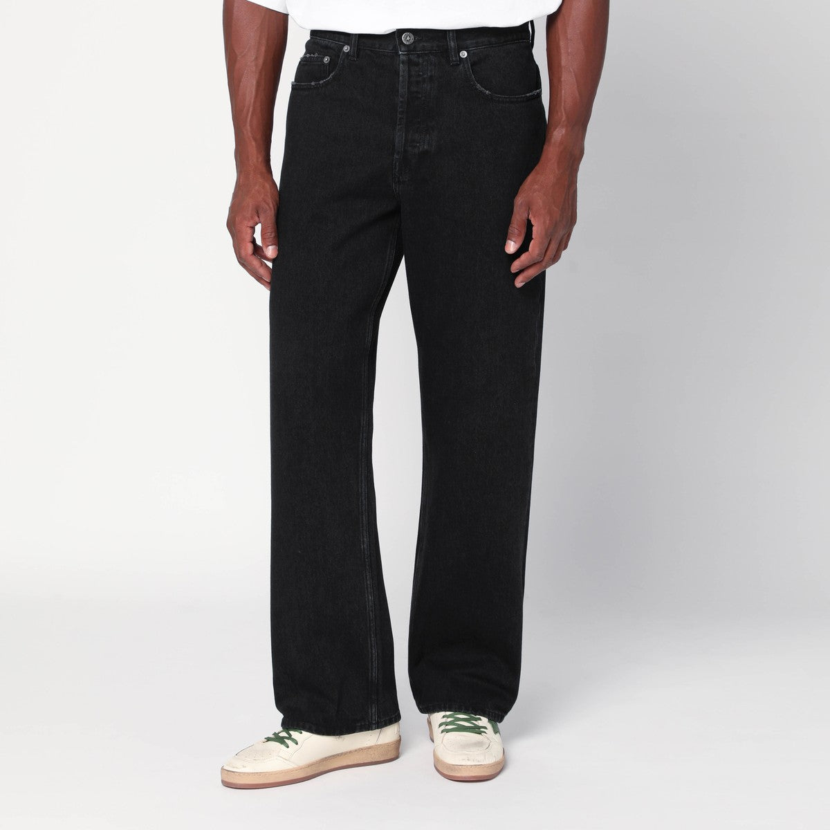 Golden Goose Vintage-effect black jeans Golden Goose 