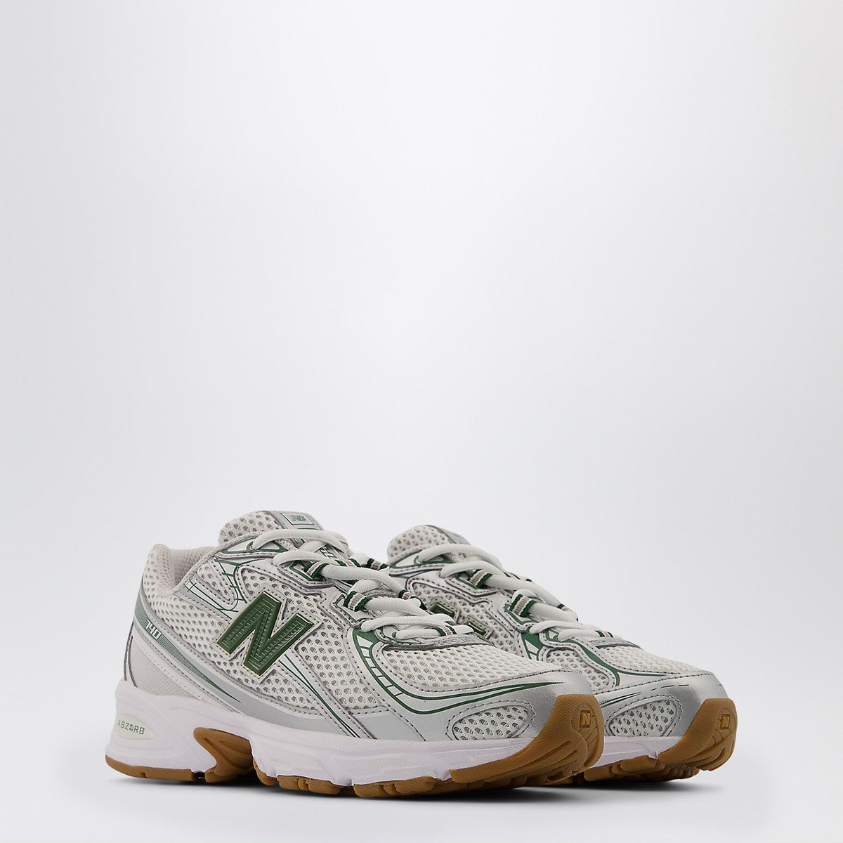 New Balance Sneaker 740 Bungee Silver Metalic/ Dark Alpine Green