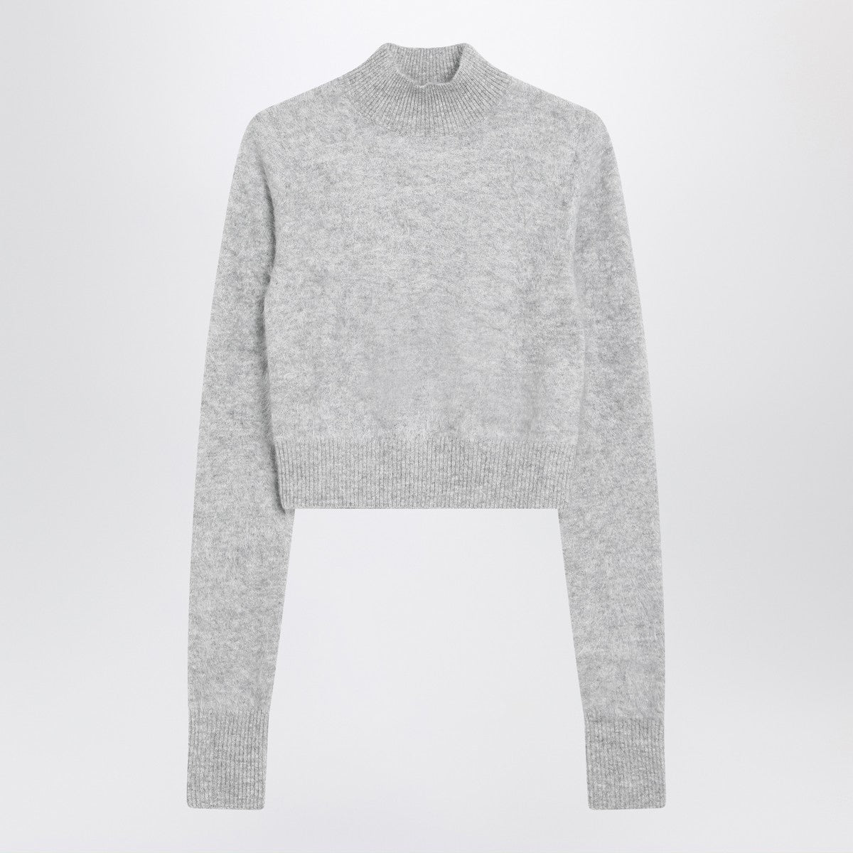 Sportmax Grey cropped cashmere sweater Sportmax 