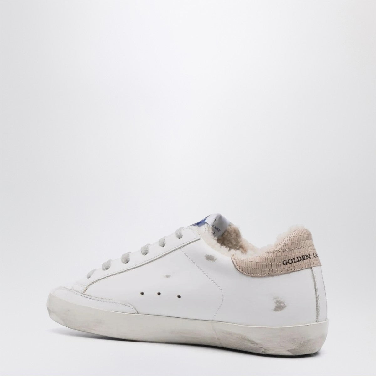 Golden Goose White/silver Super-Star sneakers with shearling lining Golden Goose 