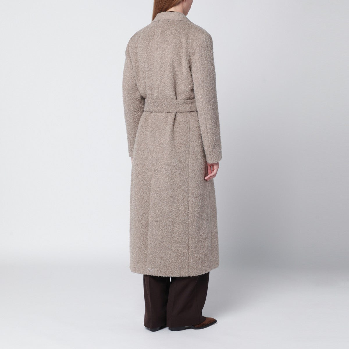 Golden Goose Greige wool-blend belted coat Golden Goose 