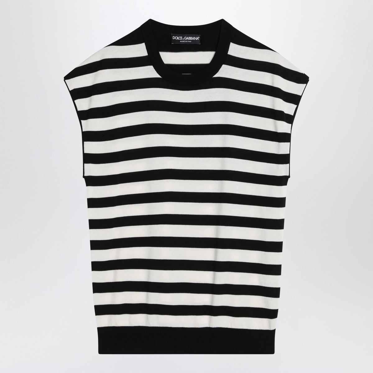 Dolce & Gabbana Dolce&Gabbana Sleeveless kimono-style striped sweater Dolce & Gabbana 