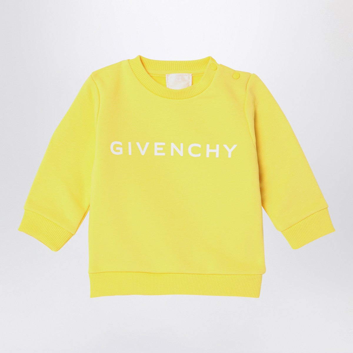 Givenchy Yellow cotton blend sweatshirt with logo Givenchy 