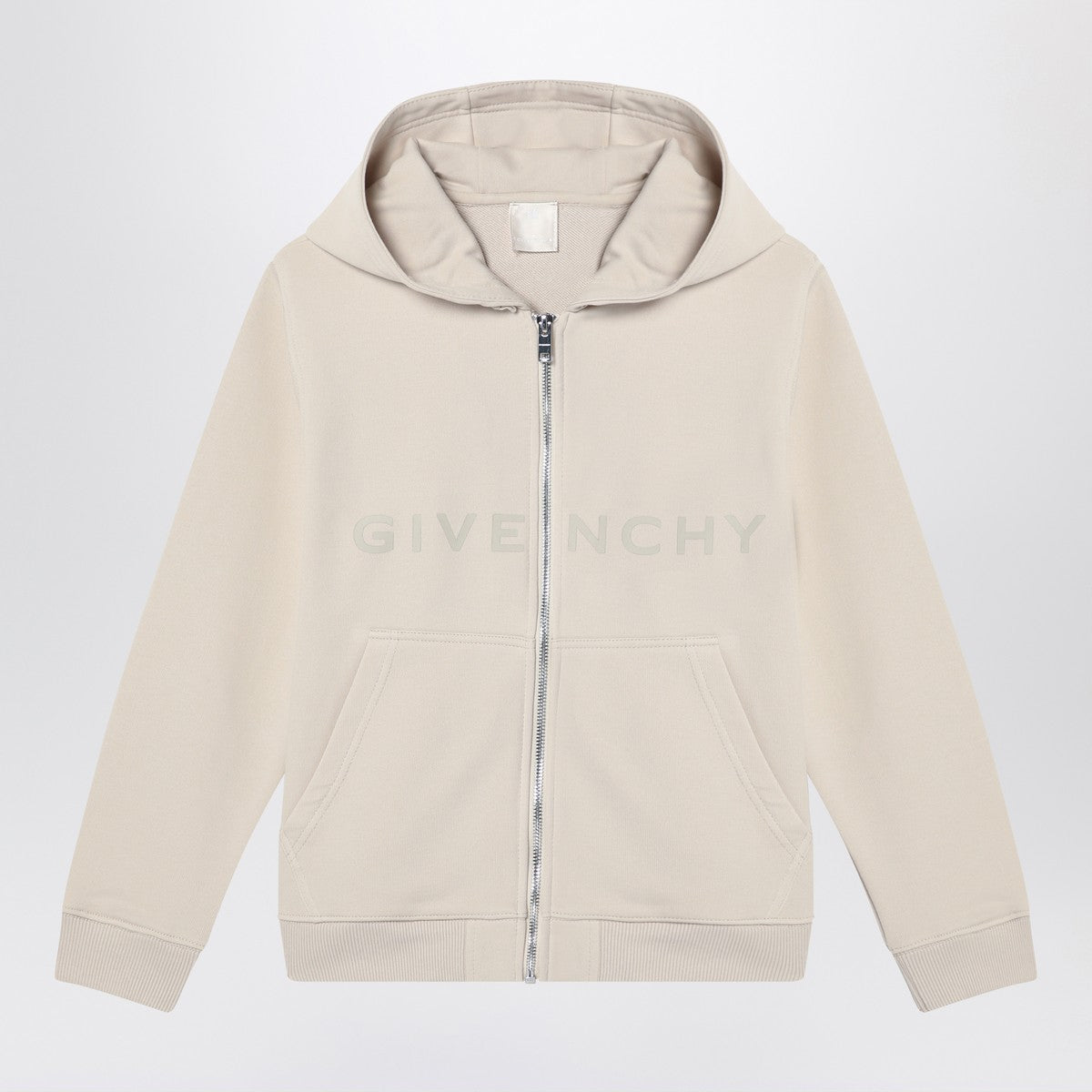 Givenchy Cream-colored zip-up sweatshirt with logo Givenchy 