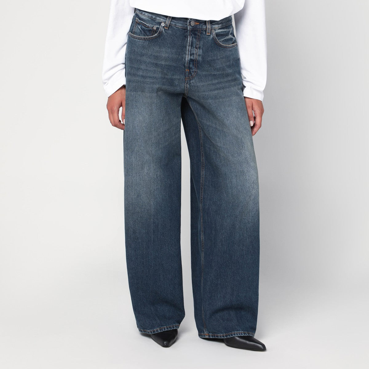 HAIKURE Dark blue washed effect jeans Haikure 