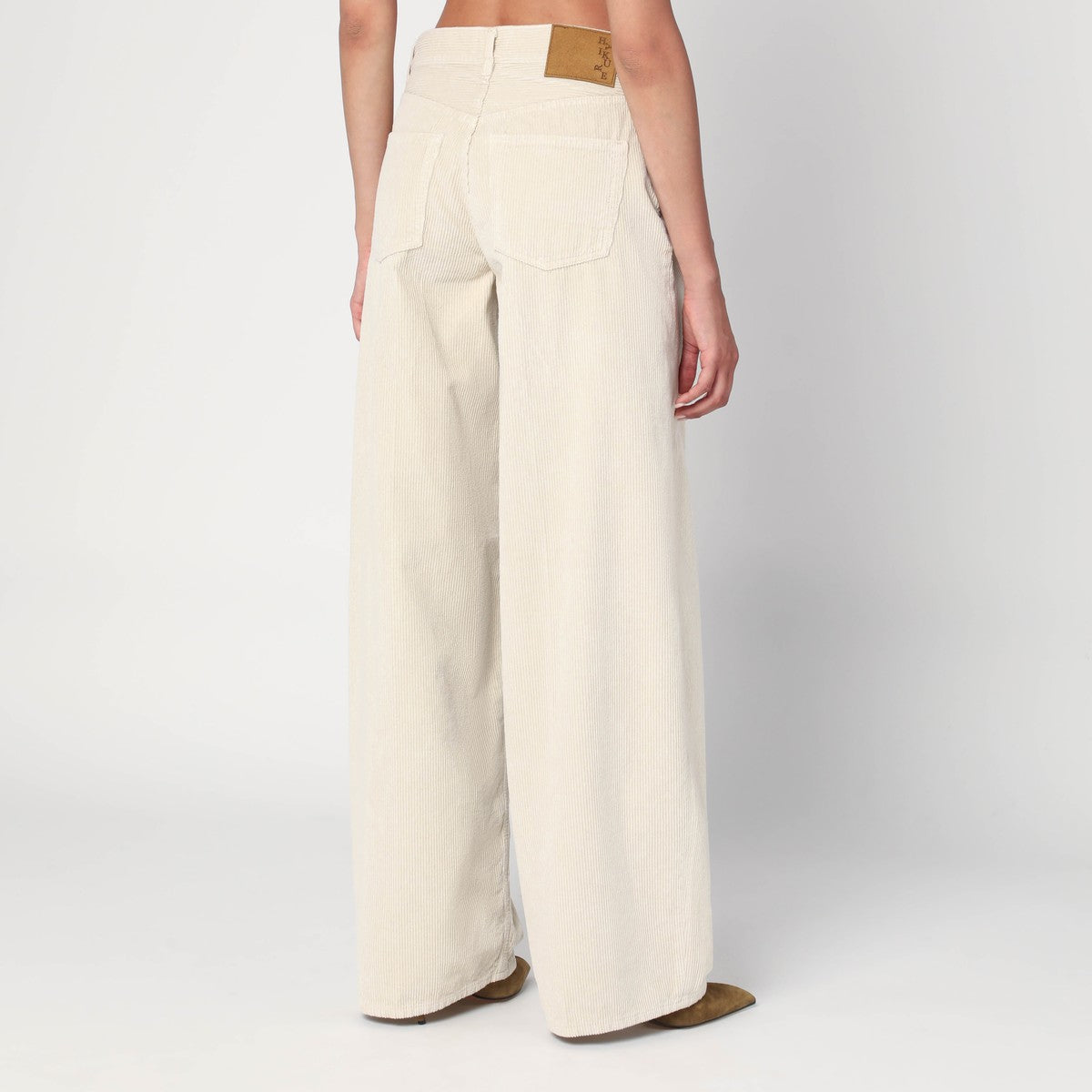 HAIKURE Wide ecru corduroy trousers Haikure 