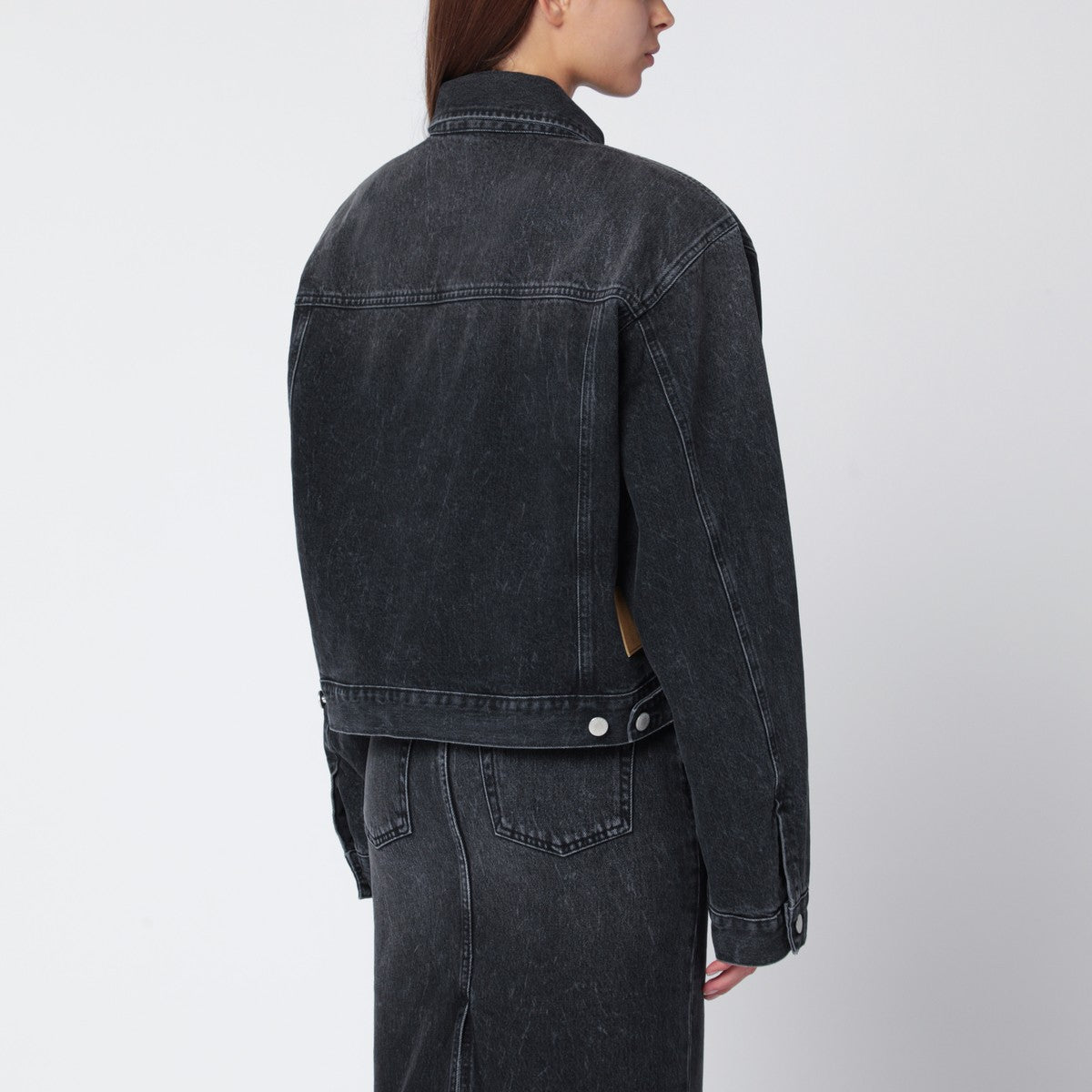 HAIKURE Black washed-effect Renee denim jacket Haikure 