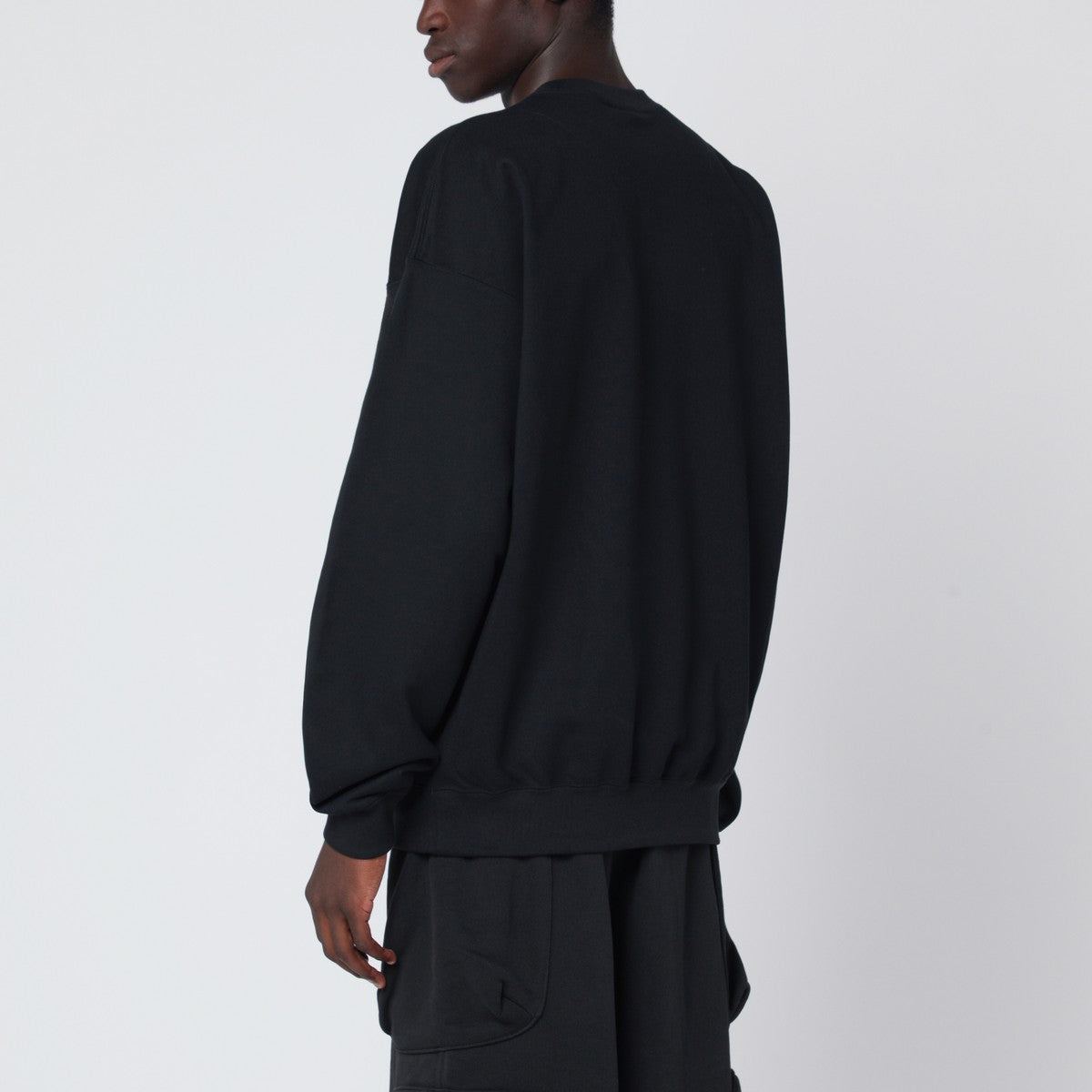 adidas Y-3 Black crewneck sweatshirt with logo adidas Y-3 