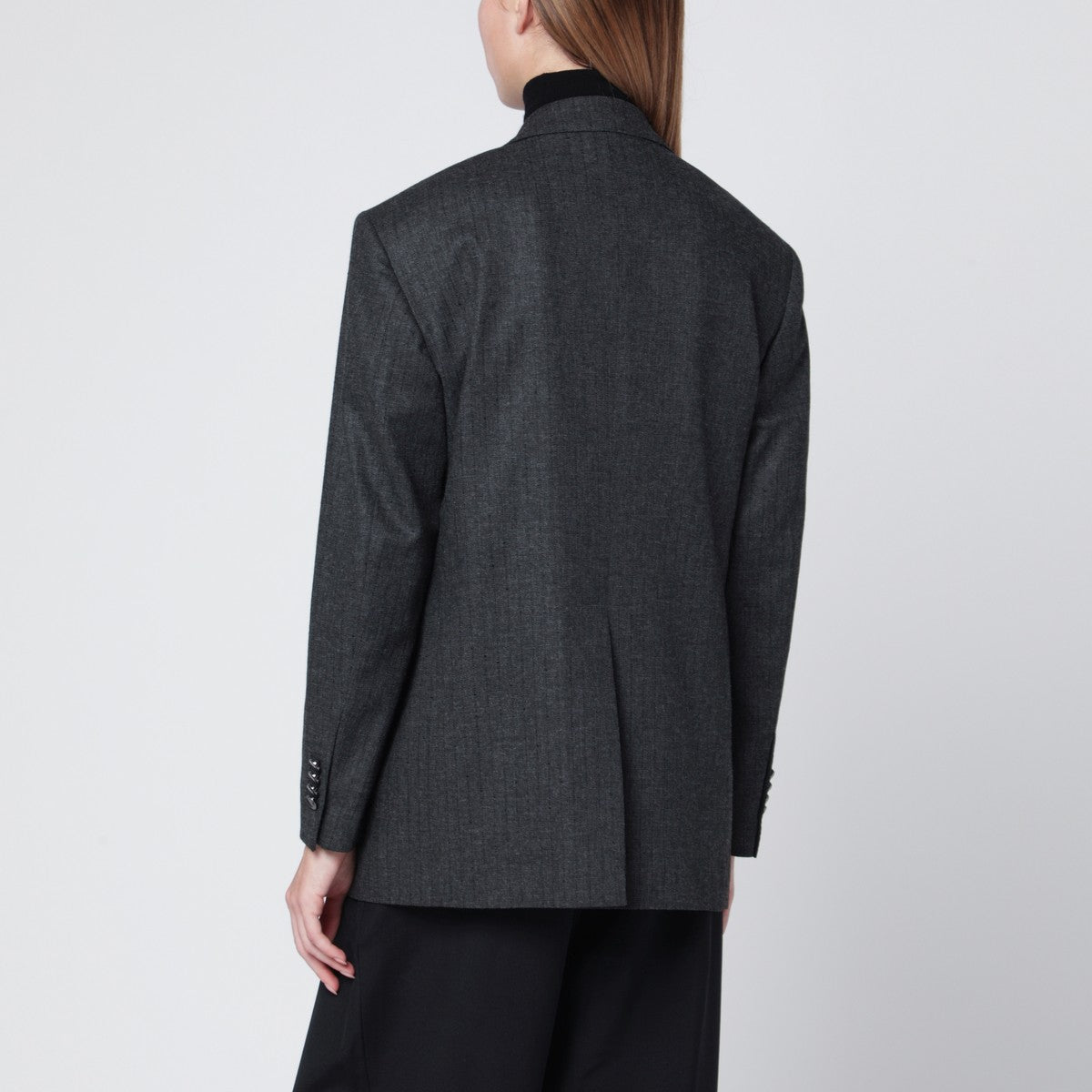 Tagliatore Grey wool-blend double-breasted jacket Tagliatore 