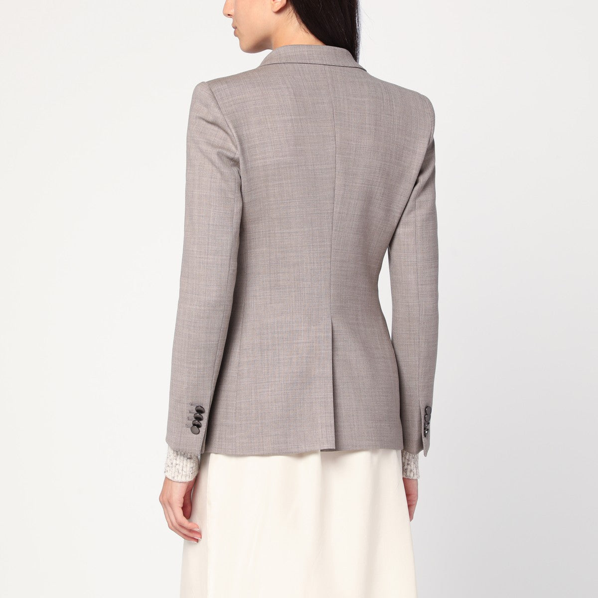 Tagliatore Beige double-breasted jacket in wool blend Tagliatore 