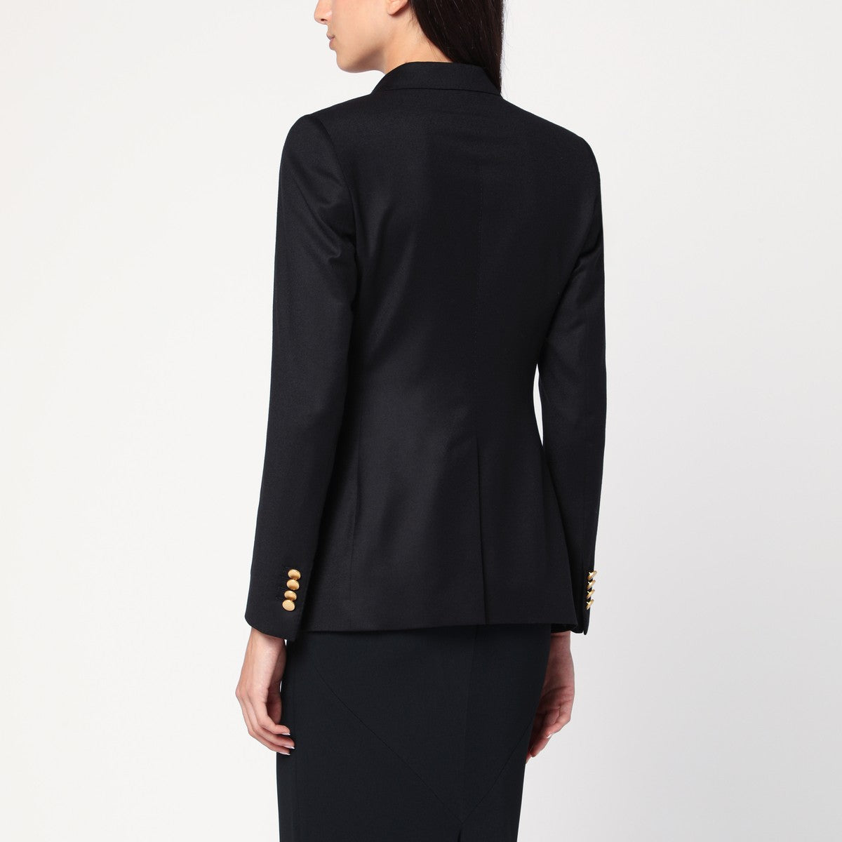 Tagliatore Black double-breasted jacket in wool and silk Tagliatore 