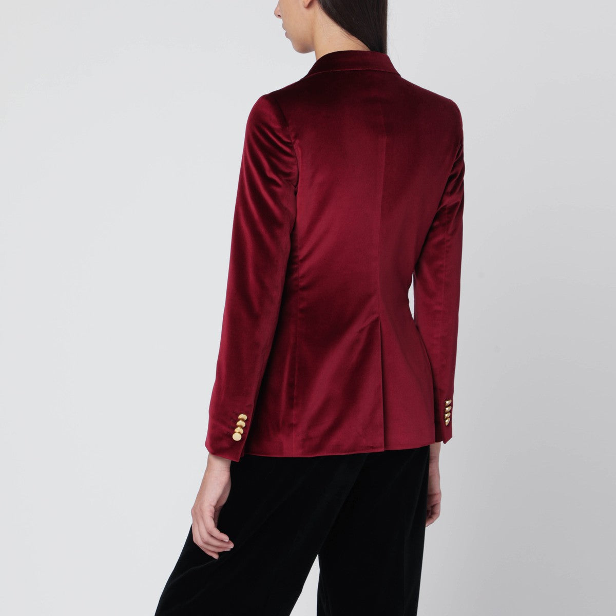 Tagliatore Burgundy velvet double-breasted jacket Tagliatore 