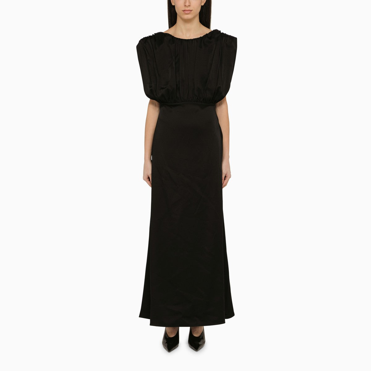 Jil Sander Long dress with black ruffles Jil Sander 