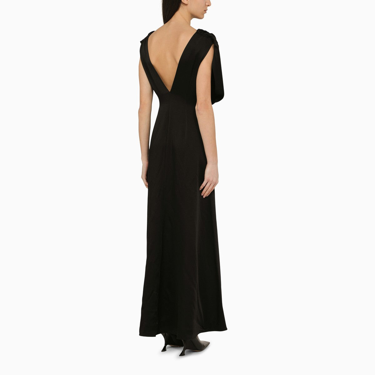 Jil Sander Long dress with black ruffles Jil Sander 