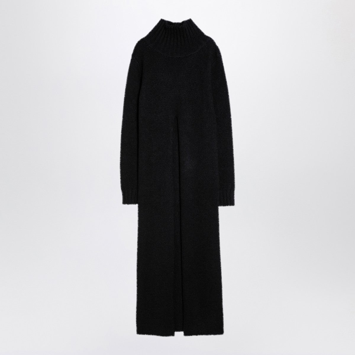 Jil Sander Long black alpaca turtleneck dress Jil Sander 