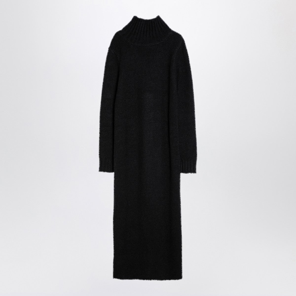 Jil Sander Long black alpaca turtleneck dress Jil Sander 