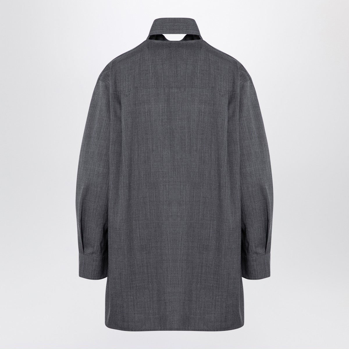 Jil Sander Grey wool shirt with scarf Jil Sander 