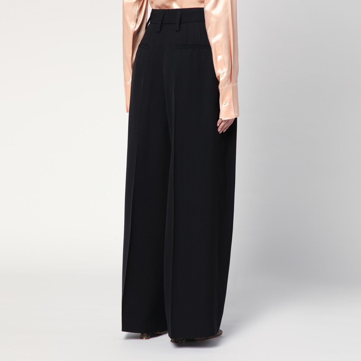Jil Sander Wide black pants in silk blend Jil Sander 
