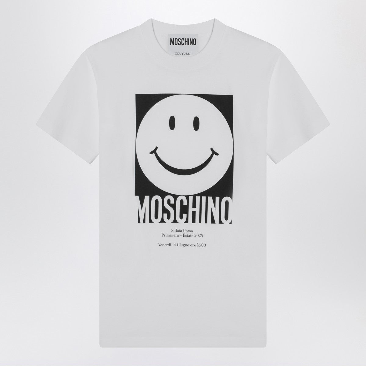 Moschino White cotton Smile T-shirt Moschino 