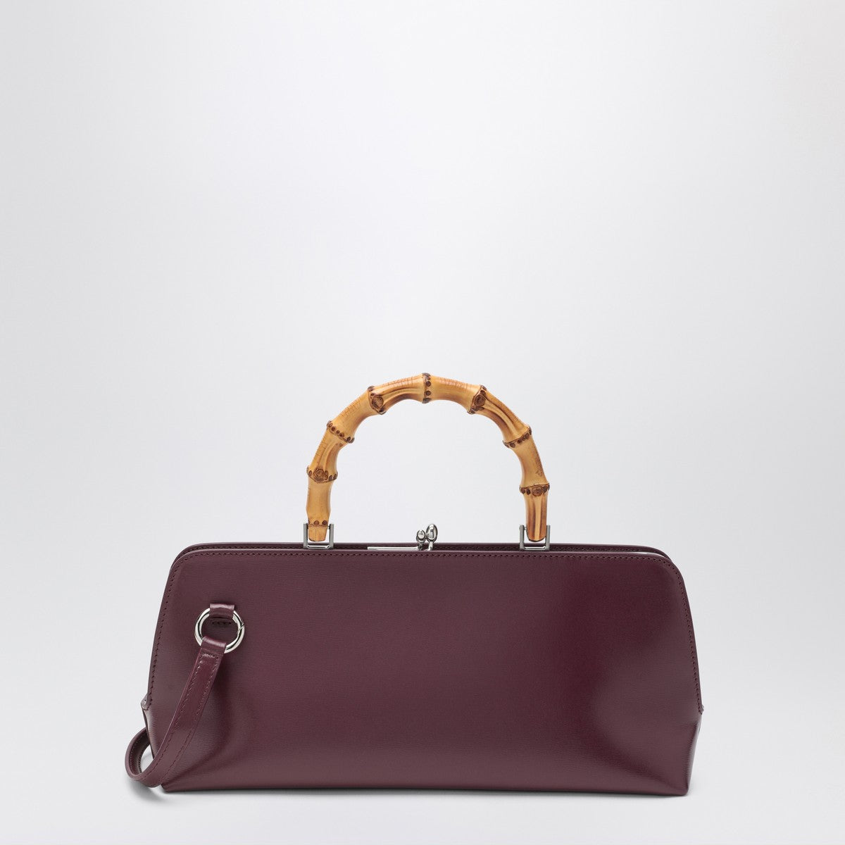 Jil Sander Small Goji Bamboo bag in burgundy Jil Sander 