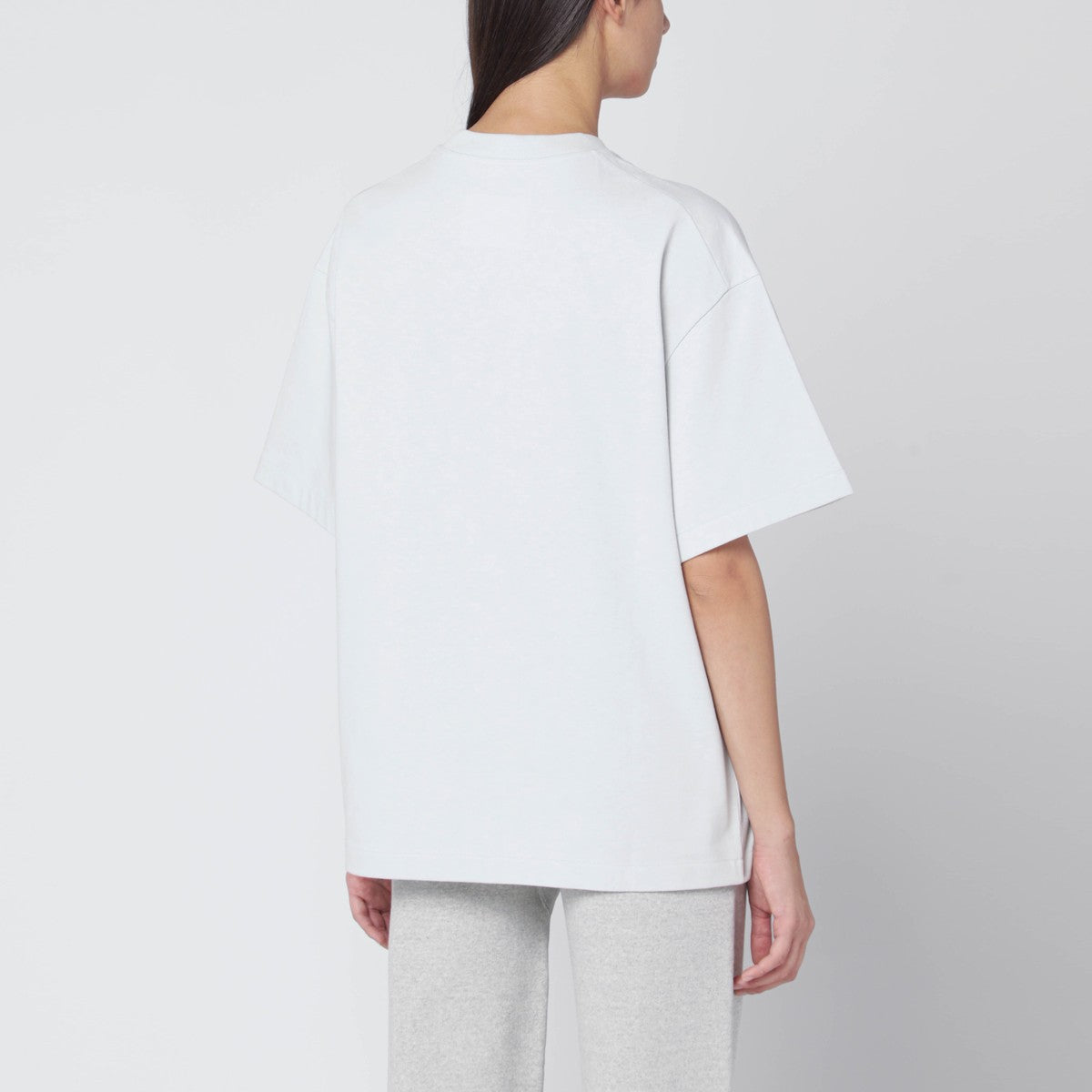 Jil Sander Light grey oversized T-shirt with logo print Jil Sander 