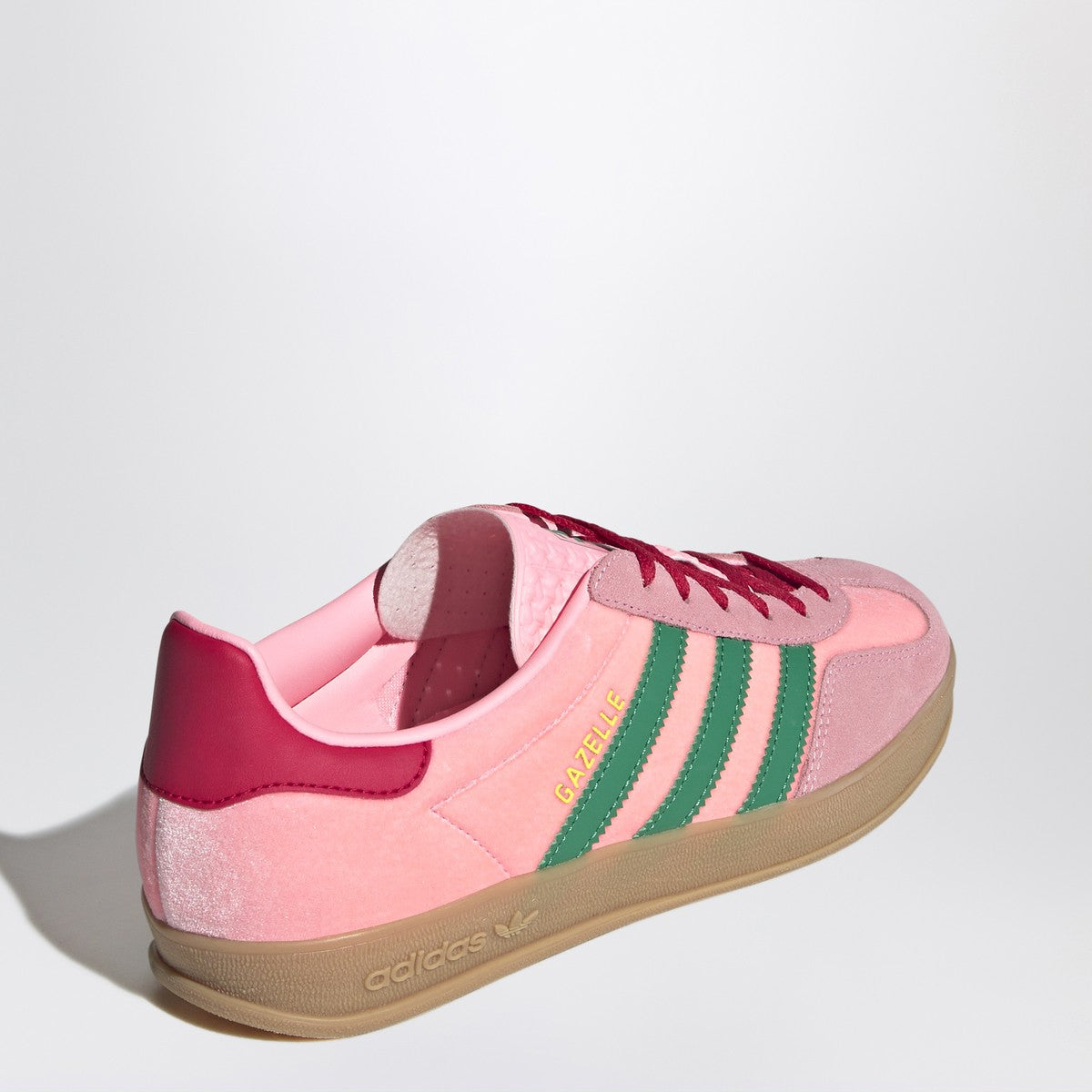 adidas Originals Gazelle Indoor Court Green/Glow Pink/Gum velvet Sneaker adidas Originals 