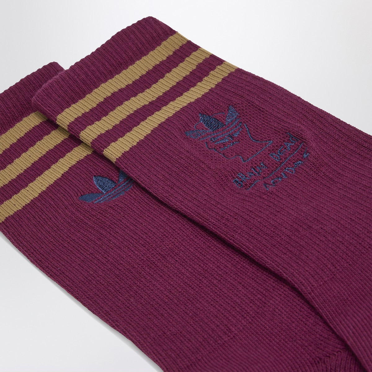 adidas x Brain Dead Maroon red socks with logo adidas x Brain Dead 