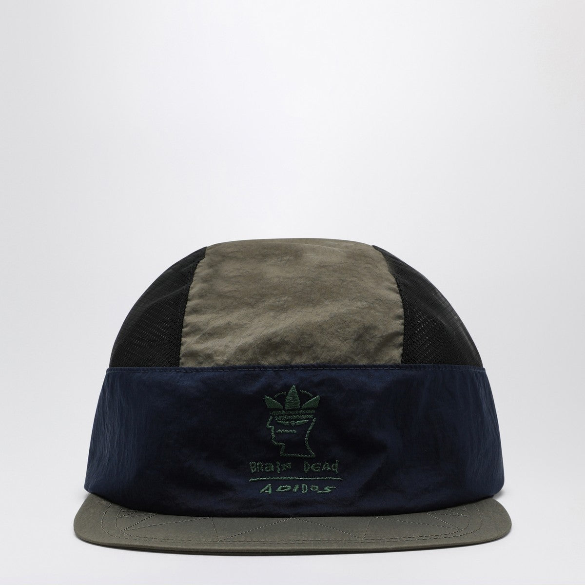 adidas x Brain Dead Black/blue/green baseball cap with logo adidas x Brain Dead 