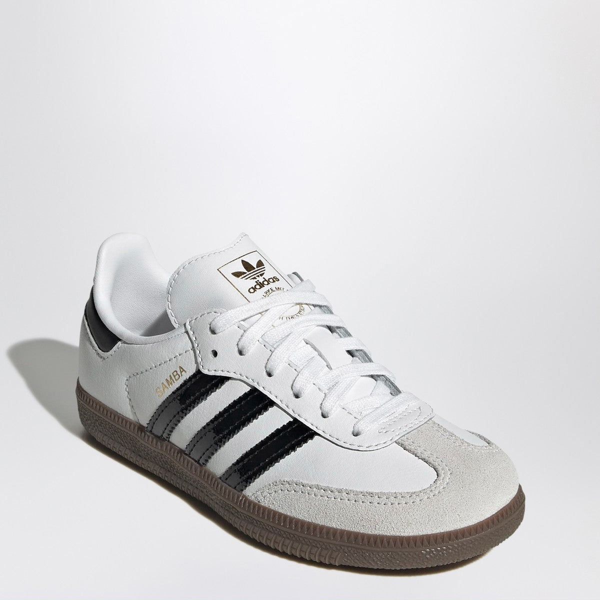 adidas Originals Samba white/black sneakers with elastic laces adidas Originals 