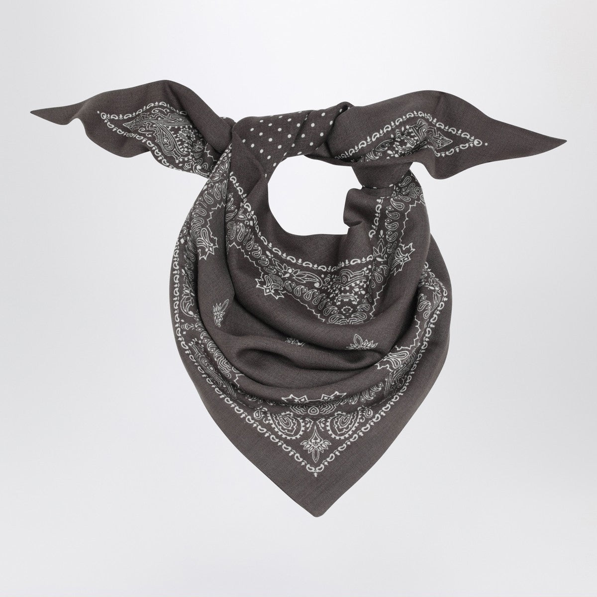 Destin Grey Paisley wool scarf Destin 