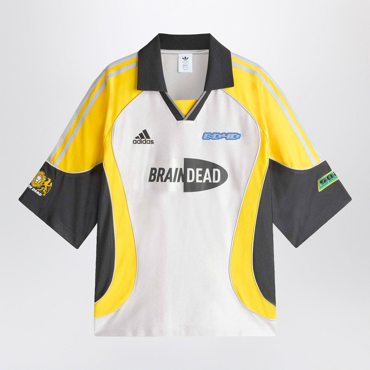 adidas x Brain Dead Football T-shirt Silver Metallic adidas x Brain Dead 