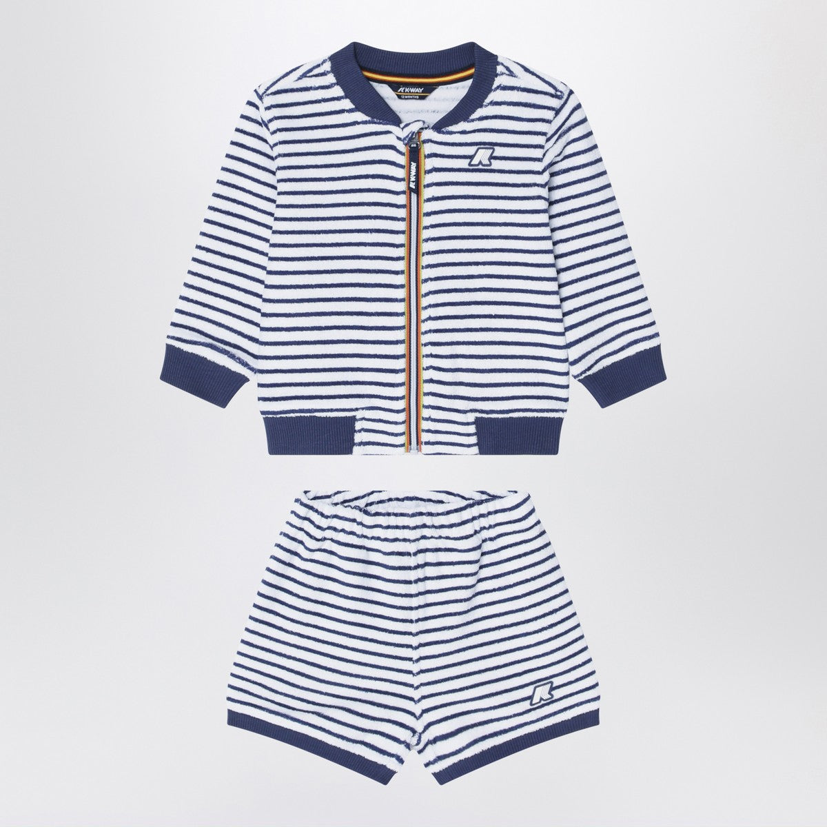 K-Way Sponge outfit white/cobalt blue striped K-Way 