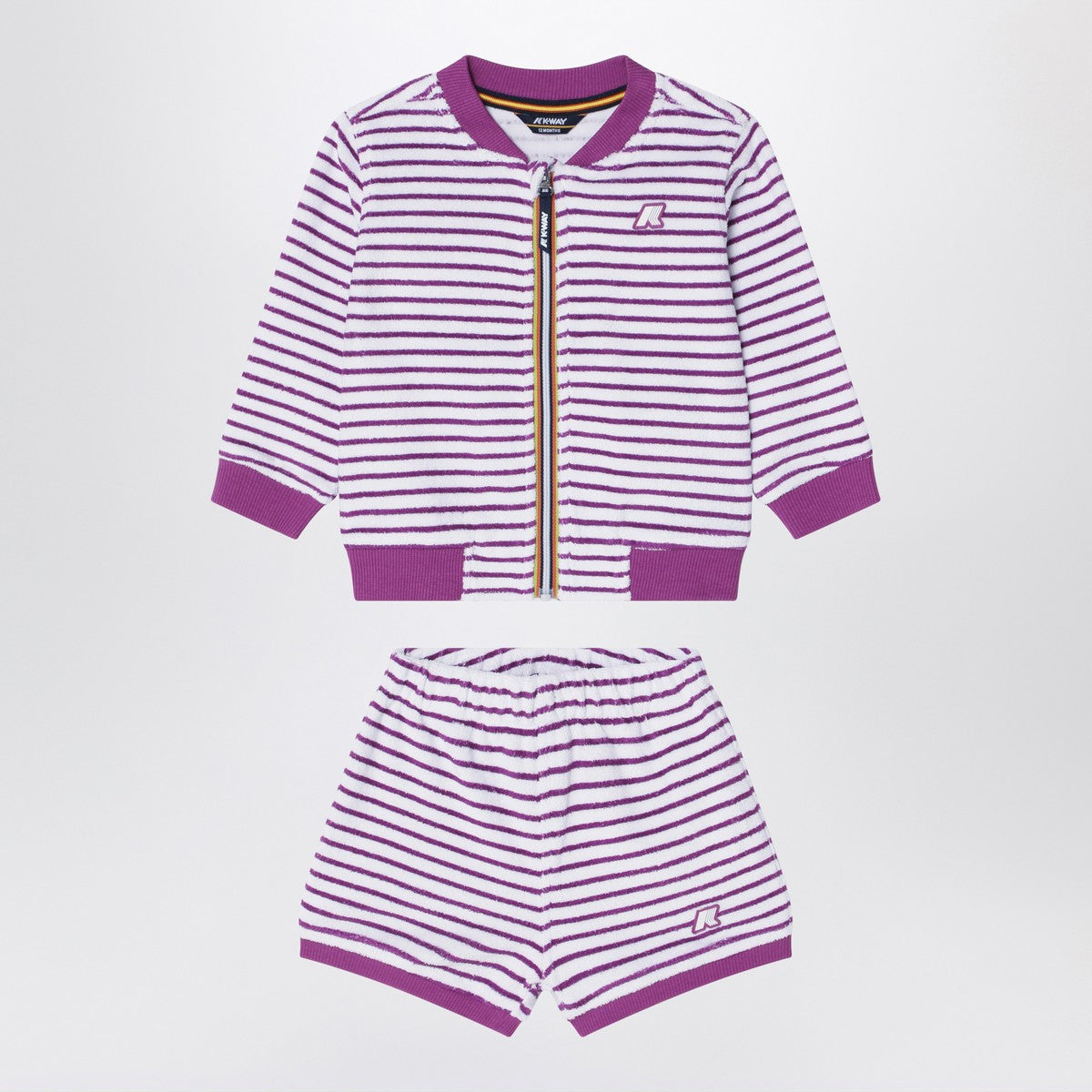 K-Way Sponge outfit white/purple striped K-Way 