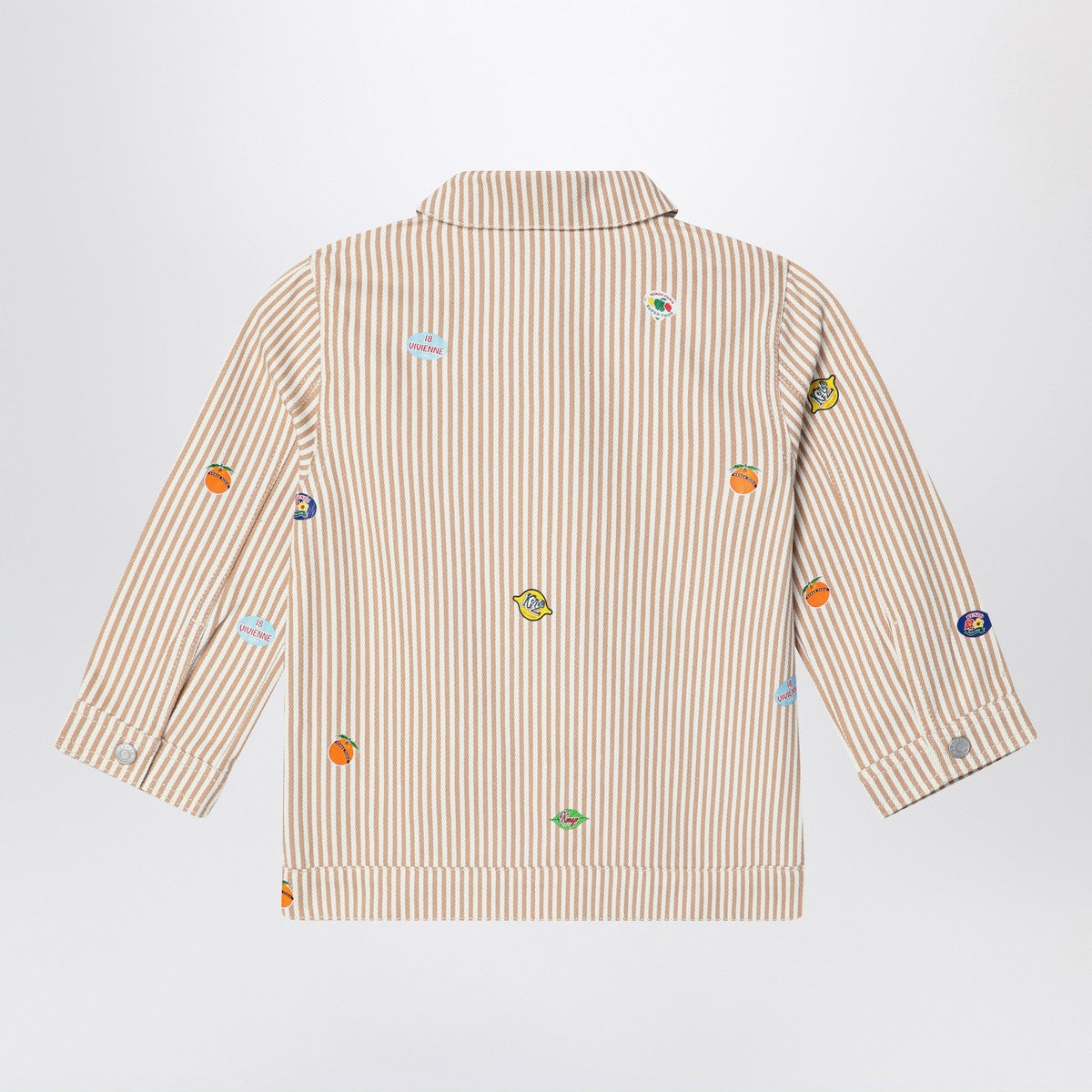 KENZO White/sand striped denim jacket Kenzo 