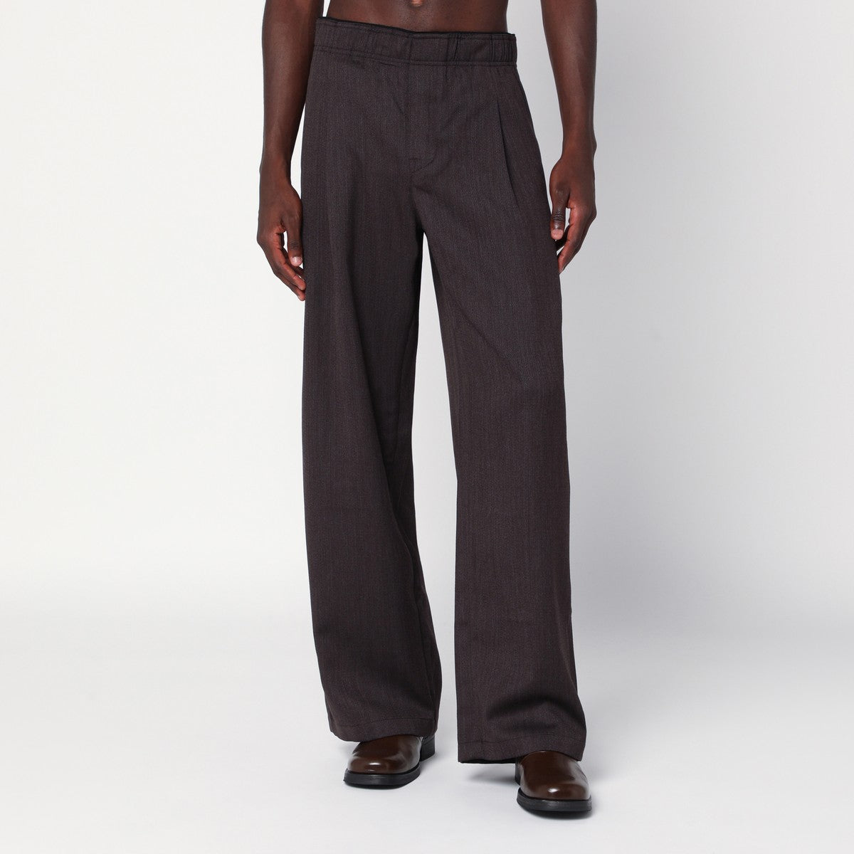 Our Legacy Brown wide-leg wool trousers Our Legacy 