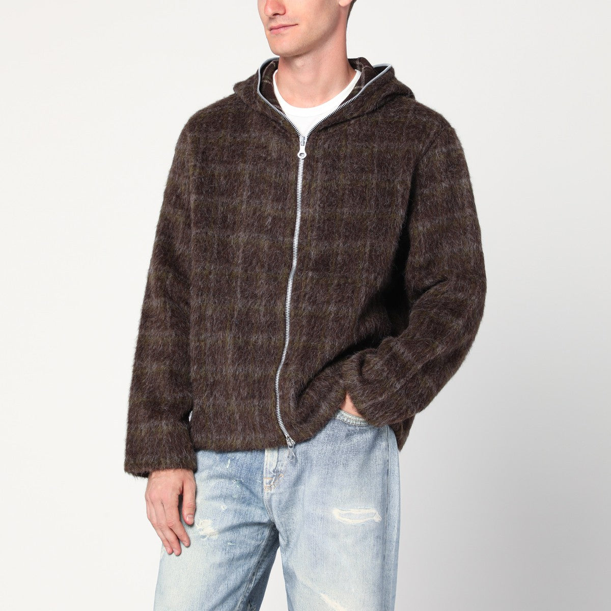Our Legacy Check-pattern wool-blend sweatshirt Our Legacy 