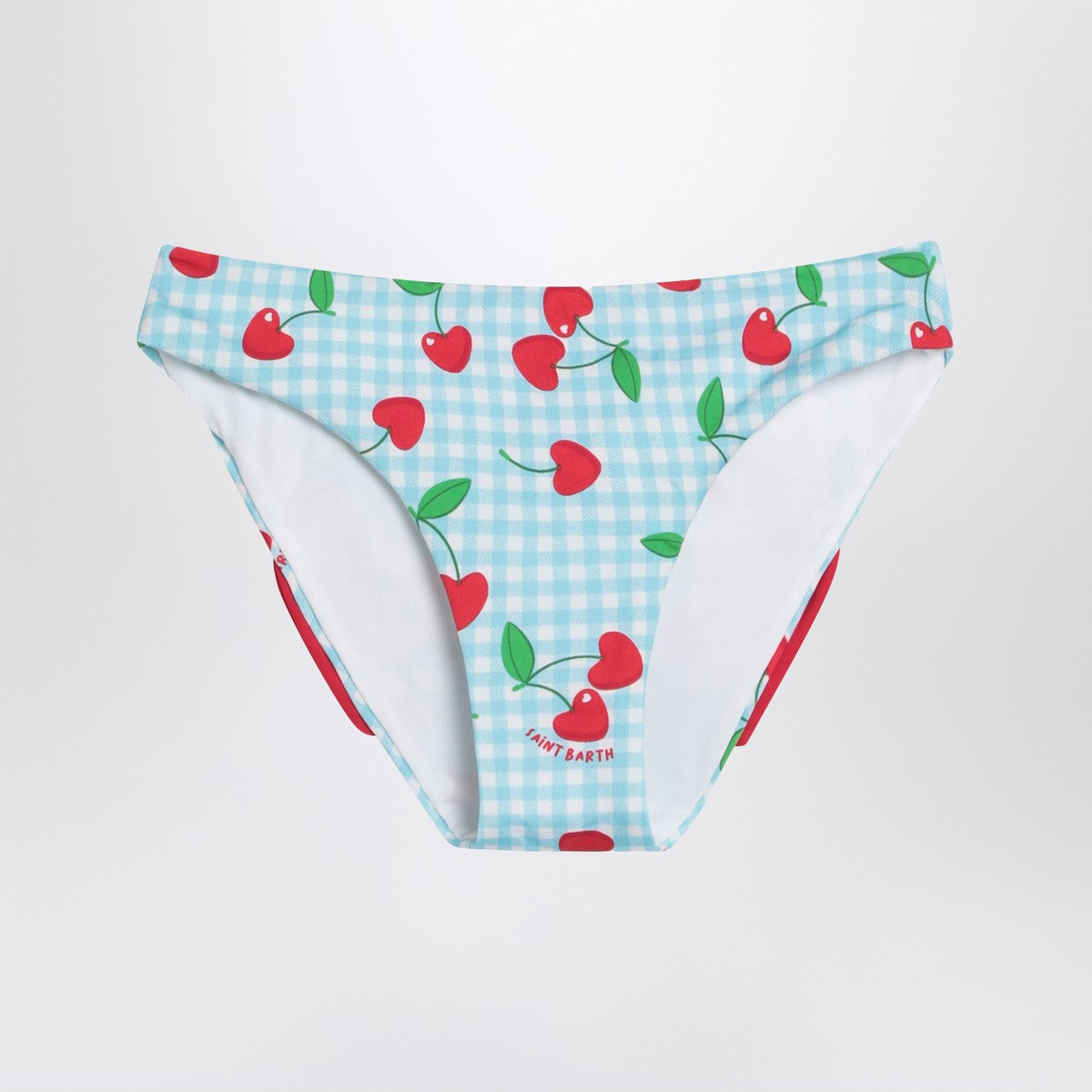 MC2 Saint Barth Madame slip with Vichy and cherries pattern MC2 Saint Barth 