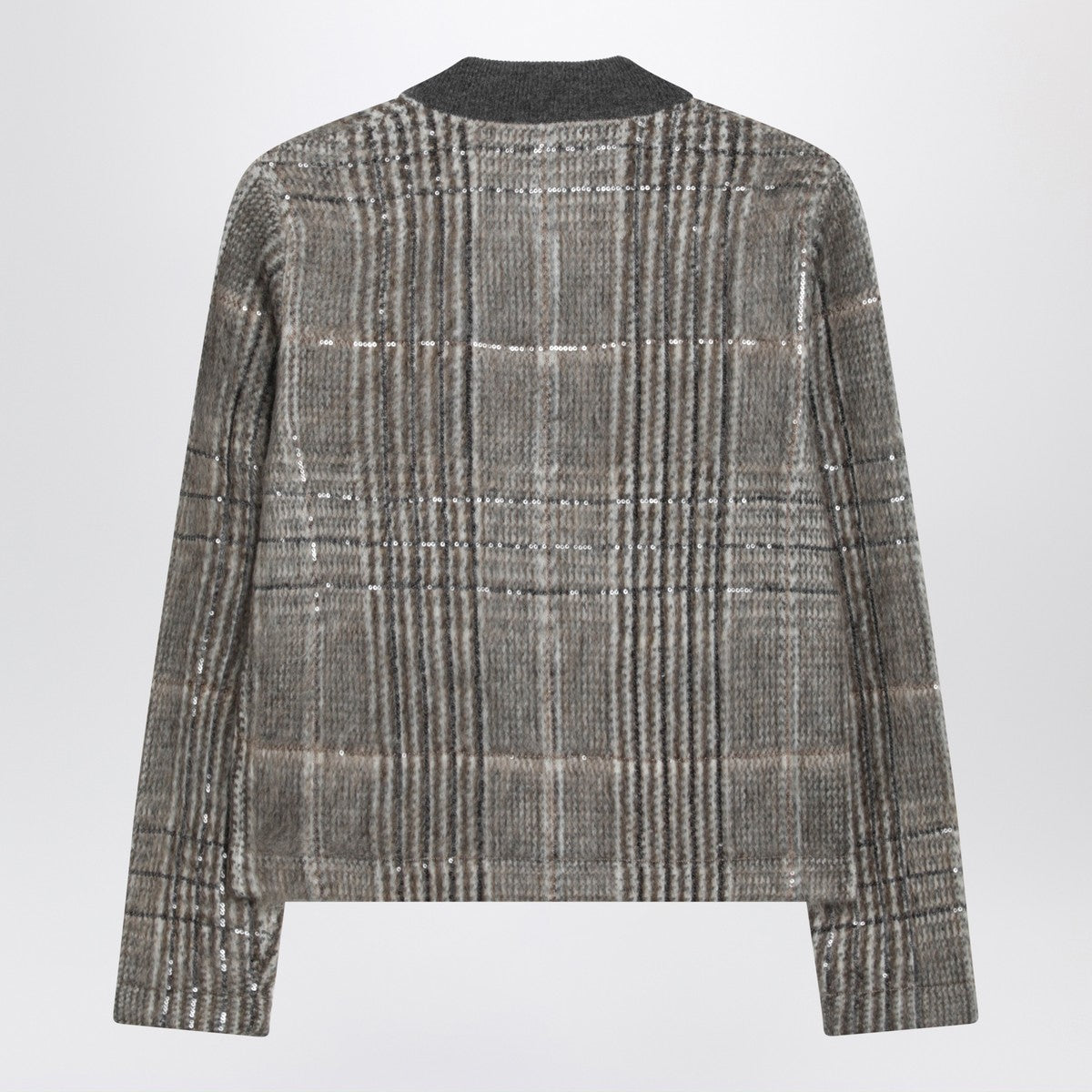 Brunello Cucinelli Jacquard cardigan with Dazzling Check Embroidery Brunello Cucinelli 