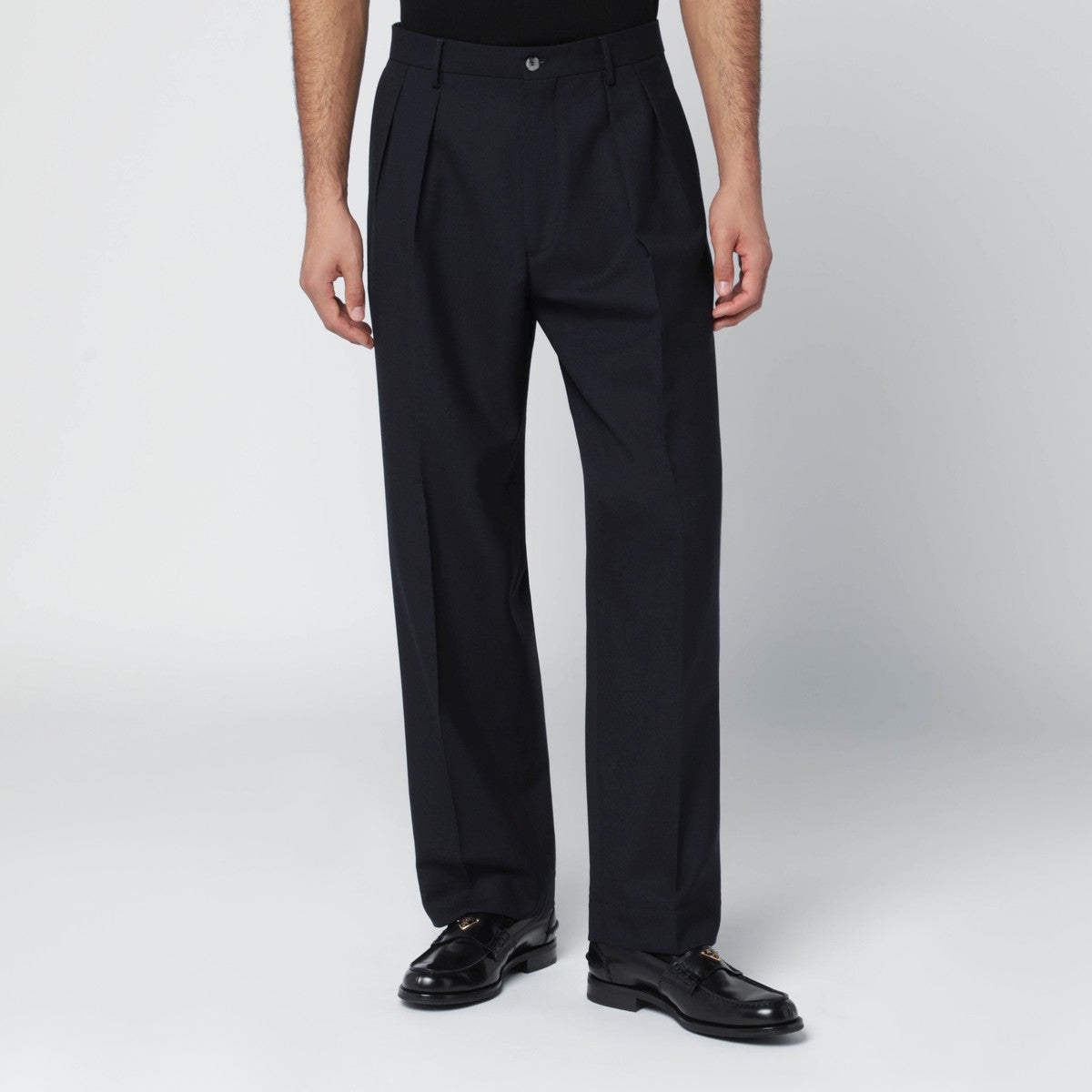 Santaniello Navy blue wool trousers Santaniello 