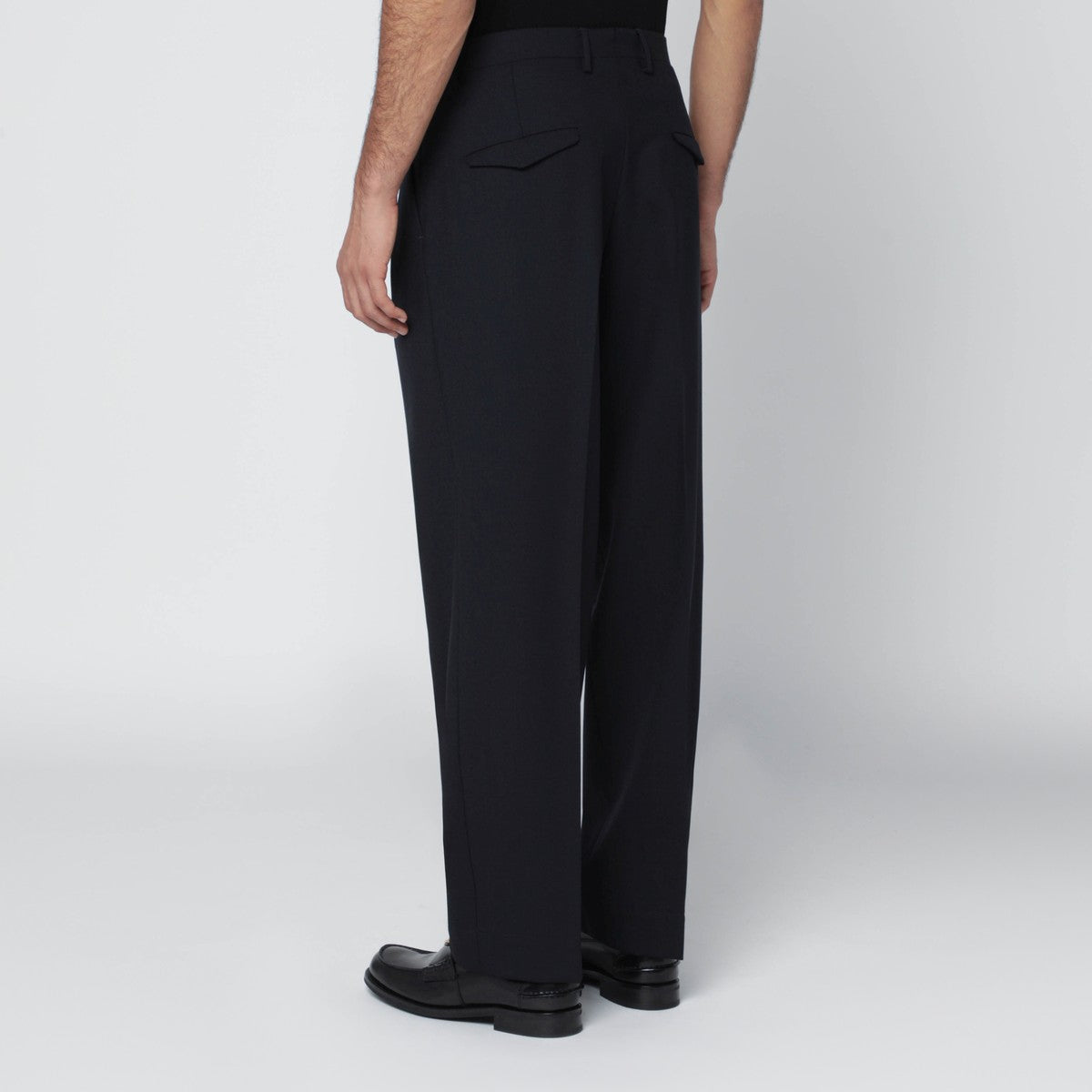 Santaniello Navy blue wool trousers Santaniello 