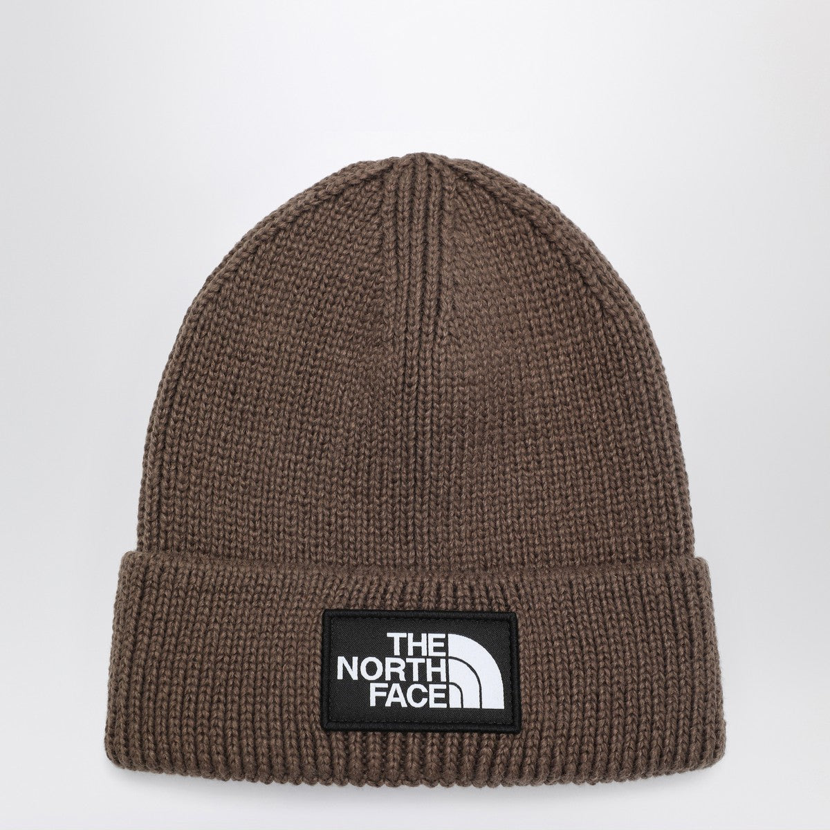 The North Face Brown beanie with logo patch The North Face 
