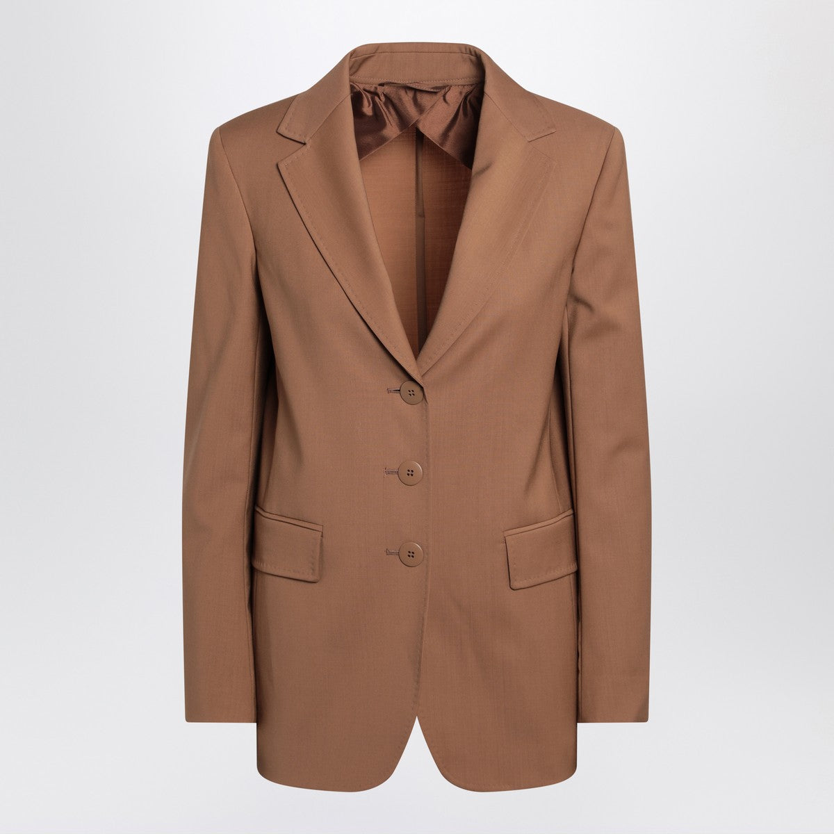 Max Mara Studio Single-breasted jacket in hazelnut colour Max Mara Studio 