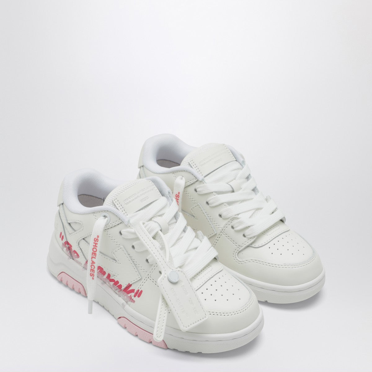 Off White Off-White™ White/pink Out Of Office sneakers with For Walking print Off White 