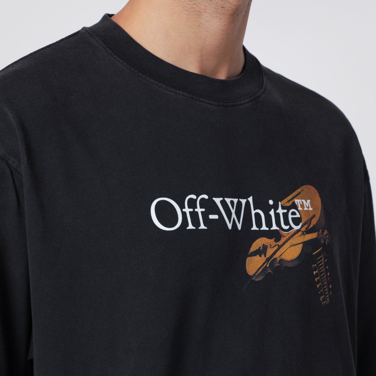 Off White Off-White™ Washed black Cupid Arrow Skate Logo T-shirt Off White 